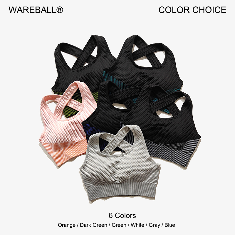 Sports Bra High Impact - WAREBALL 6 Colors Yoga Sport Bra