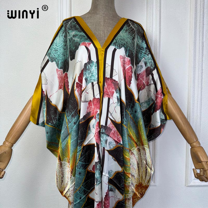 WINYI Summer african V-neck dr - Robe Silk Women ulasan dan harga